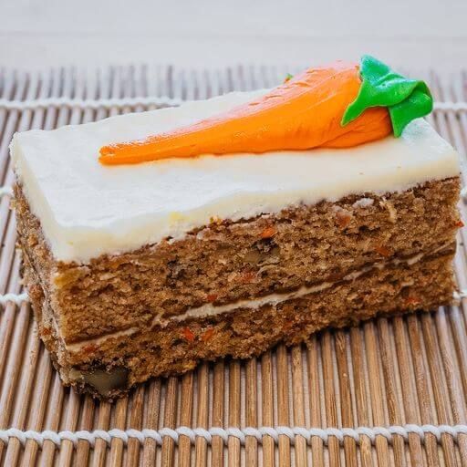 Slice of carrot cake