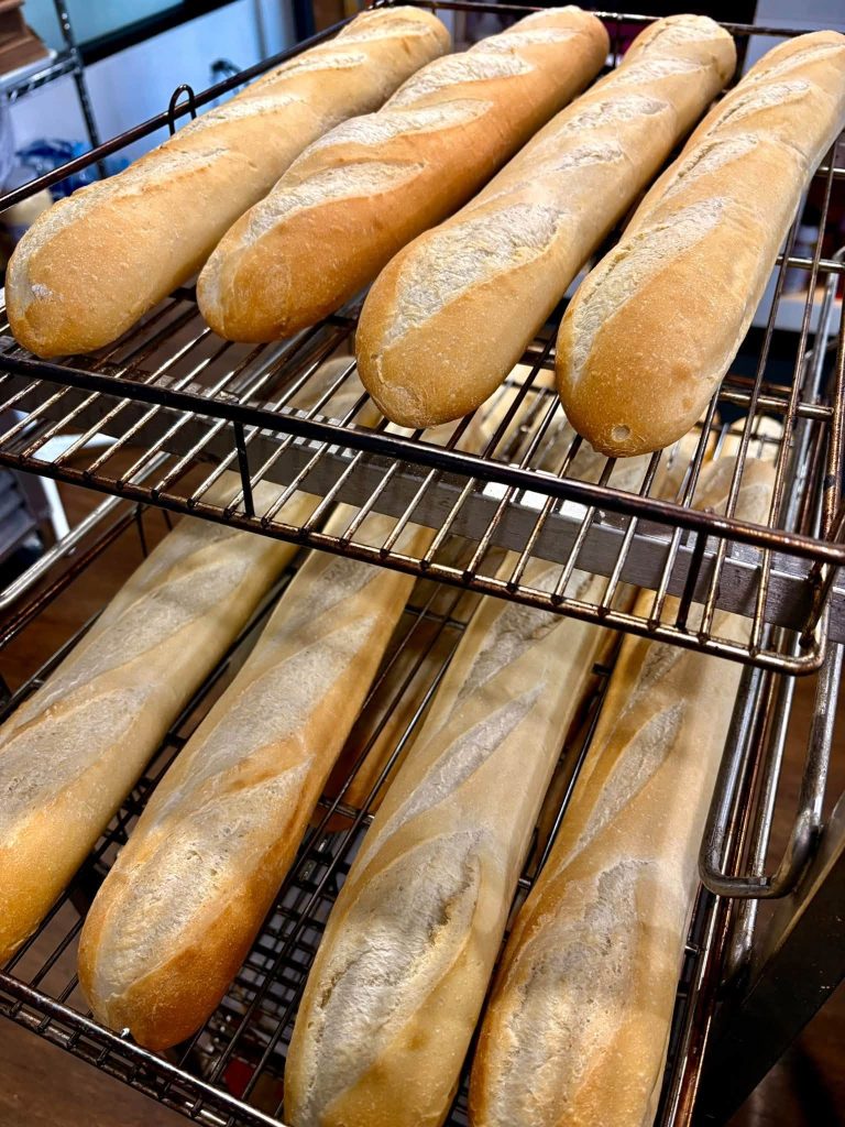 Sub rolls fresh out of the oven