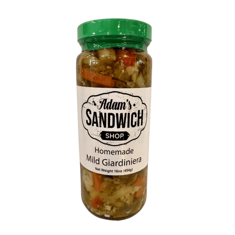 Jar of Adam's homemade mild giardiniera